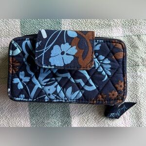 Vera Bradley Floral Wallet in Blue and Brown